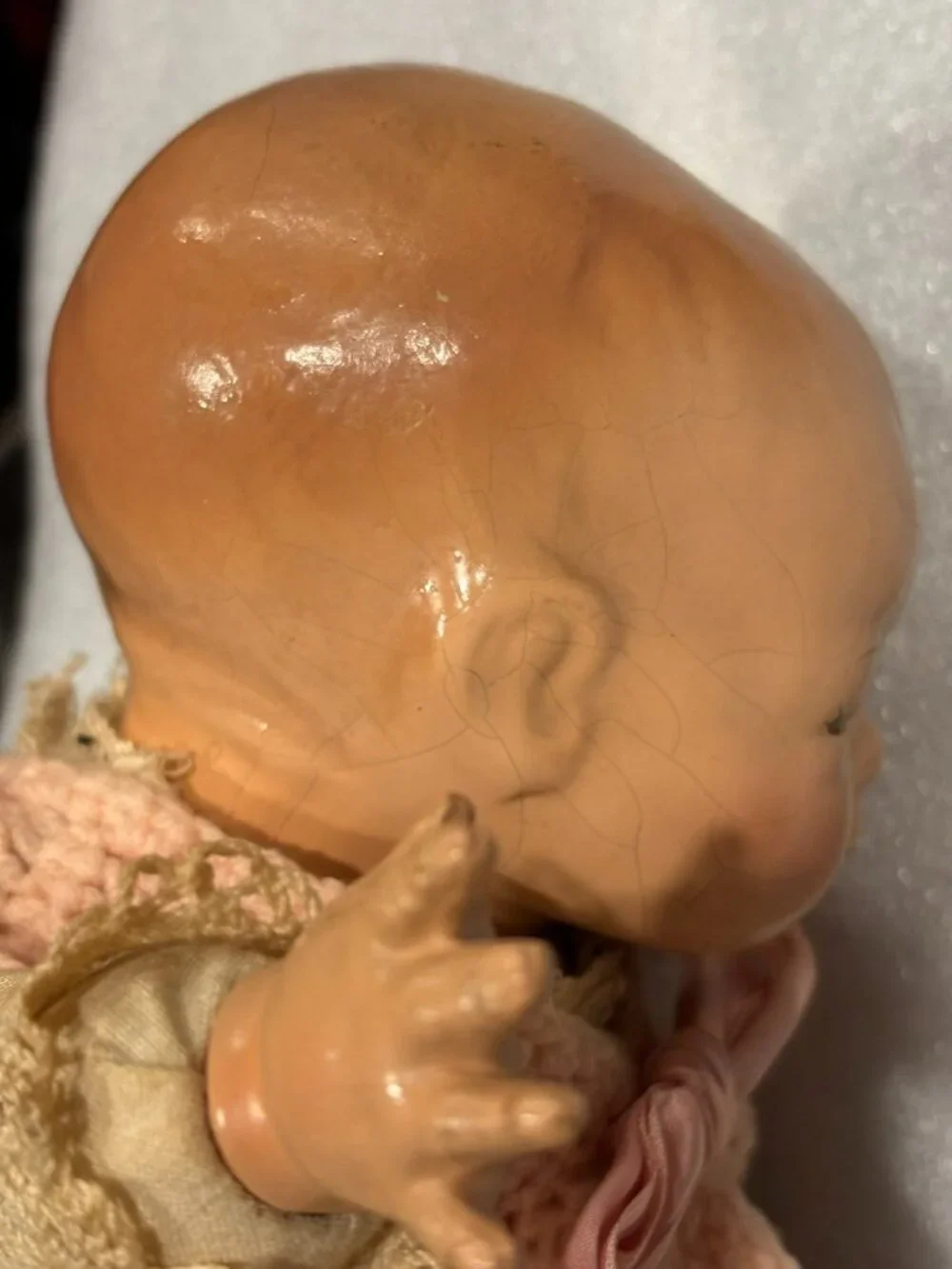 1920s Baby Doll Composition Grace Story Putnam Neck Stamp